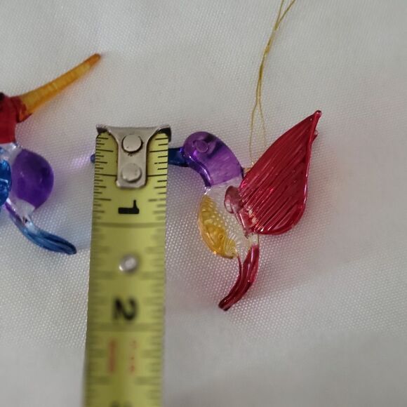 Colorful Glass Hummingbird Ornaments - Picture 4 of 5